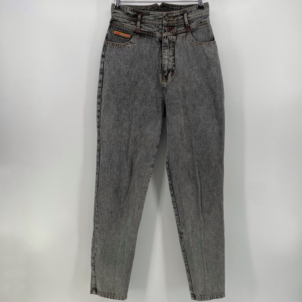 Vintage Don’t Stop Juniors High Waist Tapered Jeans Gray Denim 11/12